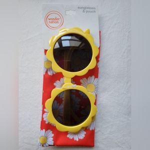 Flower sunglasses and pouch